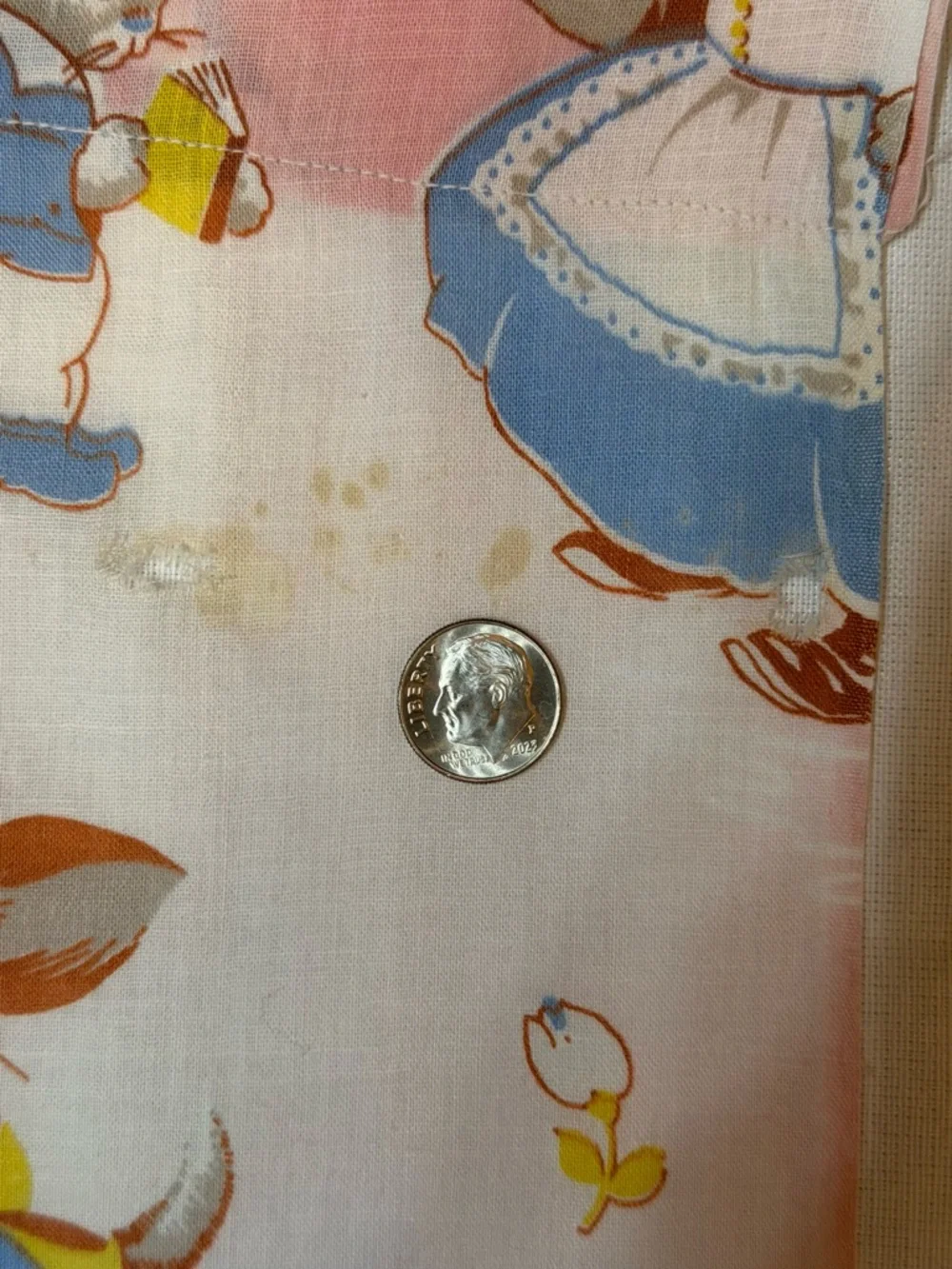 Vintage Nursery Print Curtain Panels RARE pattern ‘50’s-‘60’s - Picture 10 of 12